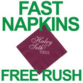 FAST Custom Printed Cocktail Napkins - BURGUNDY -FREE RUSH SERVICE